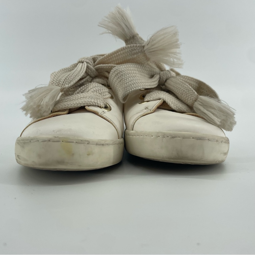 Sezane Cream Sneakers with Bow Detail - Picture 5 of 9